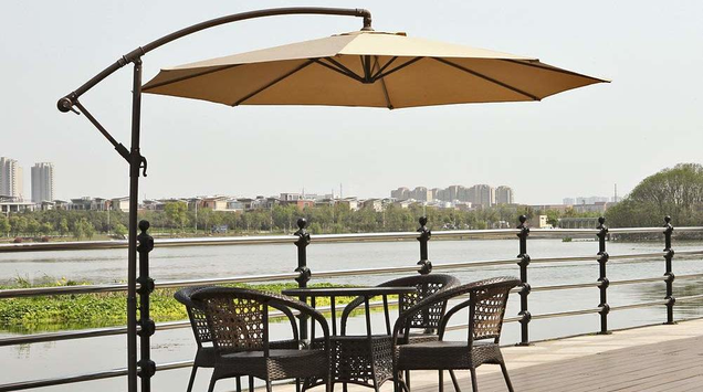 Le Papillon Hanging Patio Umbrella | $50 | Amazon | Clip $10 coupon and use promo code 7W879W6B